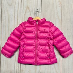 Polo Ralph Lauren Toddler Girl's 3/3T Duck Down 650 Fill Jacket Pink **No Hood**